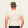 T-shirt discret correcteur de posture pour le quotidien Percko homme sable col en V taille H1.P2