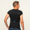 T-shirt discret correcteur de posture pour le quotidien Percko homme noir col en V taille H1.P4