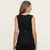 T-shirt discret correcteur de posture pour le quotidien Percko femme noir col en V taille H1.P2