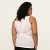 T-shirt discret correcteur de posture pour le quotidien Percko femme rose poudré col en V taille H1.P1