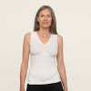T-shirt discret correcteur de posture pour le quotidien Percko femme rose poudré col en V taille H2.P2