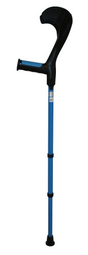 Canne anglaise adulte Style Bimat bleu avec tube bleu - 150 kg - la paire