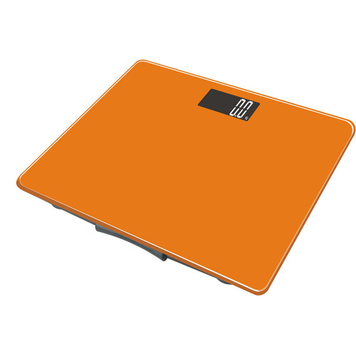 Pèse-personne électronique Colorful orange grand écran rétro éclairé - capacité 150 kg